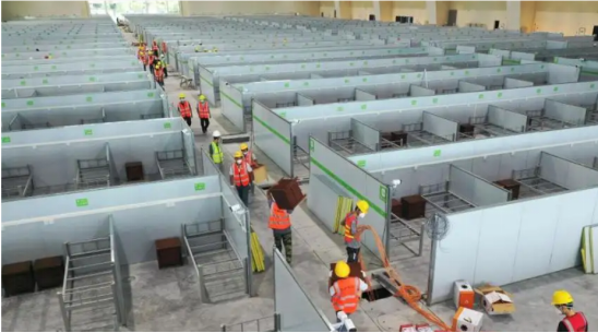 在建的三亞第二方艙醫院